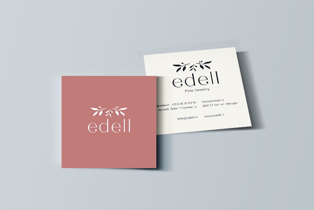 Edell-isitekaartje visitekaaartjes branding design